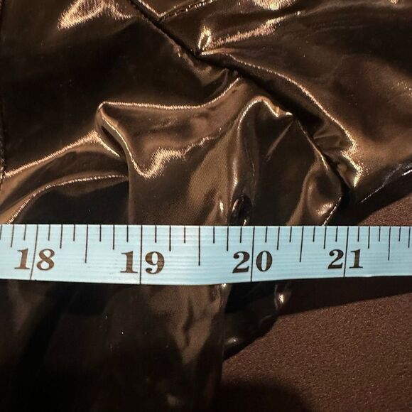 Jane Post $595 High Gloss Trench Coat in black womens medium NWT - Picture 14 of 16